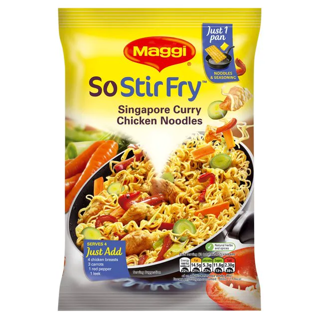 Maggi Так Печеня Руху Сінгапур Каррі Локшина