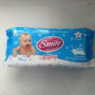 Smile Baby Wet Wipes with Chamomile and Aloe Extract 60pcs — photo 2