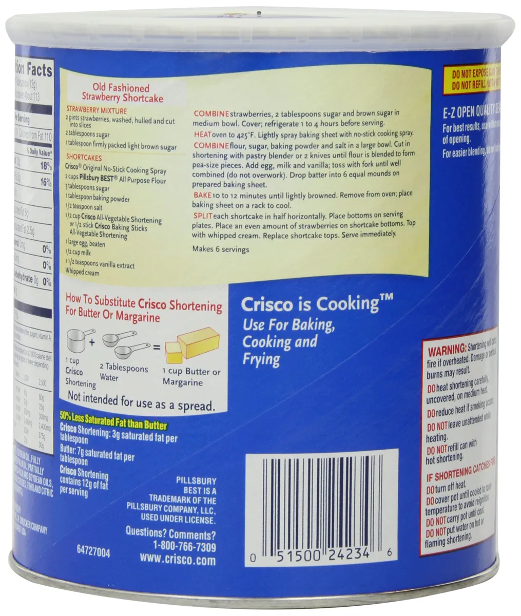 Crisco, все рослинне масло, оригінал, 48oz (2 шт.)
