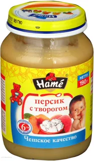 Пюре HAMÉ S.r.o. Персик із сиром для дітей з 6 місяців 190 г — фото 3