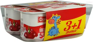Fanny Cherry Yogurt 1.5% Plastic Cup 4x120g — photo 2