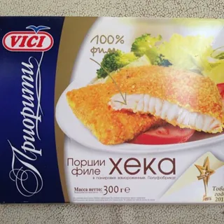 Vici Frozen Breaded Hake Fillet Portion Ocean Soul 300g — photo 5