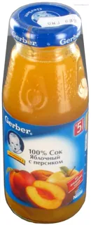 Herber Apple and Peach Juice for Babies, No Sugar Added, with Vitamin C, 175ml Glass Bottle — photo 5