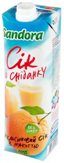 Sandora To Breakfast orange juice with pulp 0.95L — photo 2