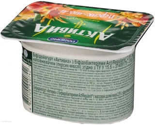 Activia Bifido Yogurt Peach-Muesli 2.9% Plastic Cup 115g — photo 2