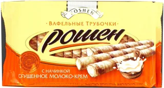 Roshen waffle rolls condensed milk cream 222g — photo 5