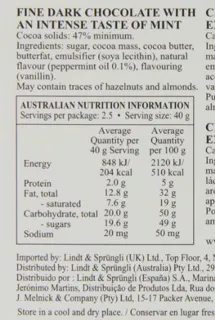 Excellence Dark Chocolate Swiss Mint 100g — photo 3