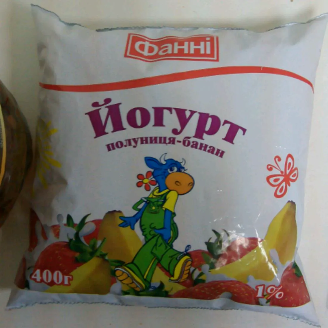 Fanni Drinking Yogurt Strawberry Banana 1% 400g