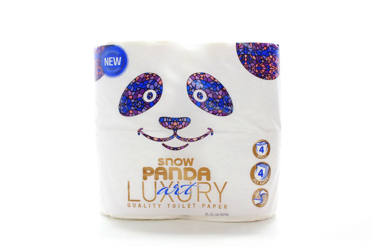 Snezhnaya Panda Luxury Art Toilet Paper 4-ply 4pcs