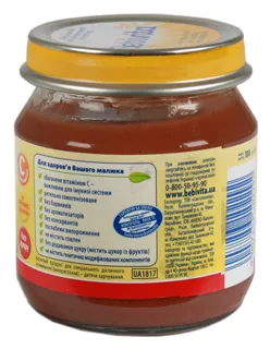 Bebivita Plum Apple Puree from 5 Months Glass Jar 100g — photo 4