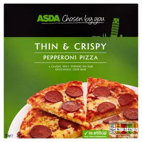Asda Chosen By You Thin & Crispy Pepperoni Pizza