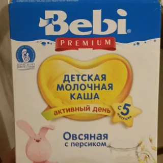 Каша Bebi Premium Вівсяна з персиком молочна, 250 г — фото 8