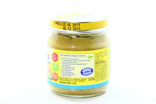 Bebivita Puree Zucchini with Beef from 6 months glass jar 100g — photo 2