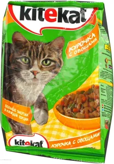 Kitekat dry food for adult cats with chicken and vegetables 400g — photo 2