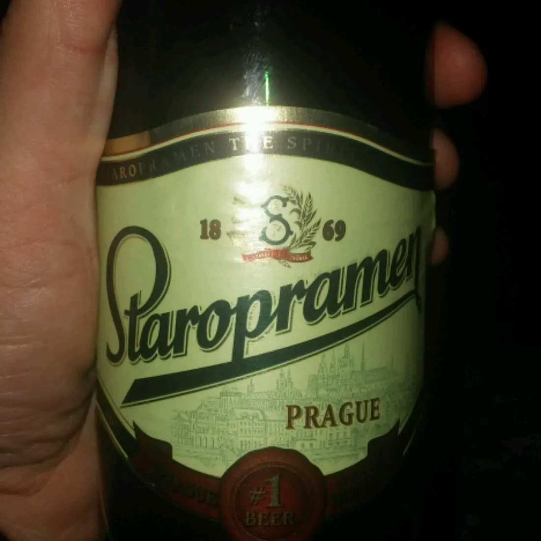 Staropramen Dark Pasteurized Beer Glass Bottle 3.6% 500ml