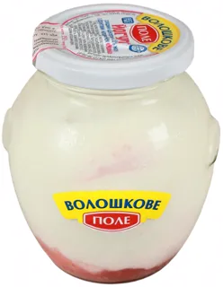 Voloshkove Pole Raspberry Dessert Yogurt 2.8% 350g glass jar — photo 2