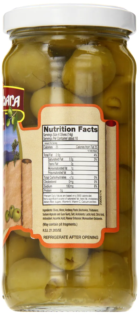 Santa Barbara Olive Co. фаршировані оливки з анчоусами, 5 унцій (упаковка 6)