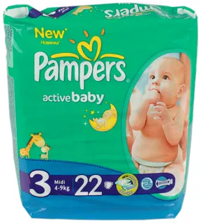 Pampers Active Baby-Dry Midi 3 diapers for children 4-9 kg 22 pcs — photo 7