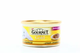 Корм Hurmэ Gourmet Gold для дорослих котів з качкою та індичкою, банка 85г — фото 6