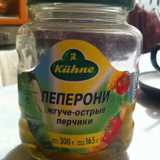 Kühne Pickled Hot Pepper Peperoni 300g — photo 2
