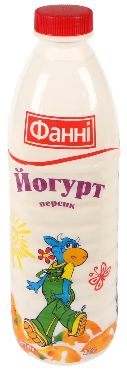 Fanny drinking yogurt Peach 1% plastic bottle 870g