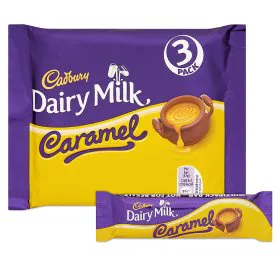Cadbury молочний шоколад з карамеллю, 3 батончики