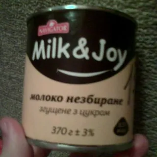 MILK & JOY 8.5% condensed milk with key 370g can — photo 3
