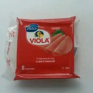 Valio Viola processed cheese with ham slices 45% 150g — photo 6