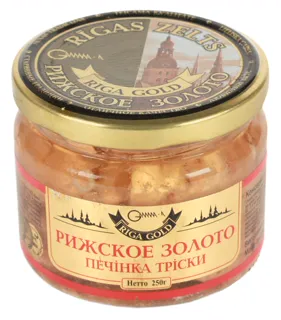 Rizhskoe Zoloto Cod Liver Canned 250g — photo 2