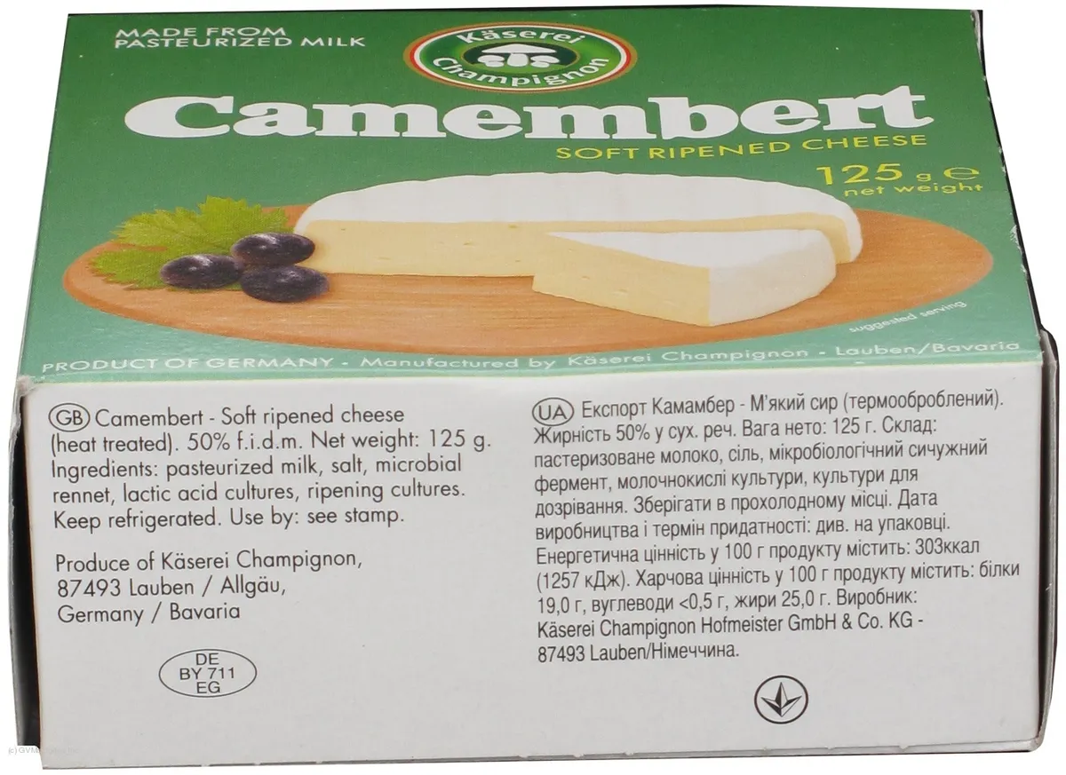 Käserei Champignon Camembert Soft Cheese with Mold 50% 125g