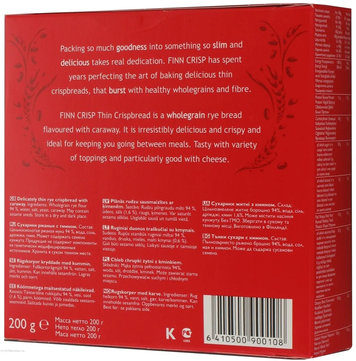 Finn Crisp Rye Crisps with Caraway 200g