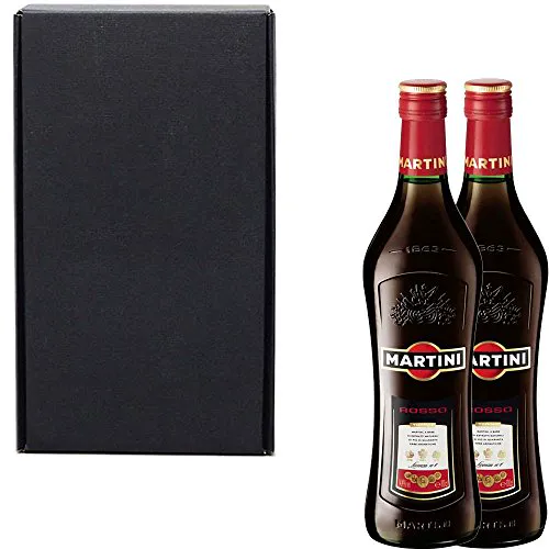 2 х Martini Rosso солодкий вермут в матовій чорній подарунковій коробці