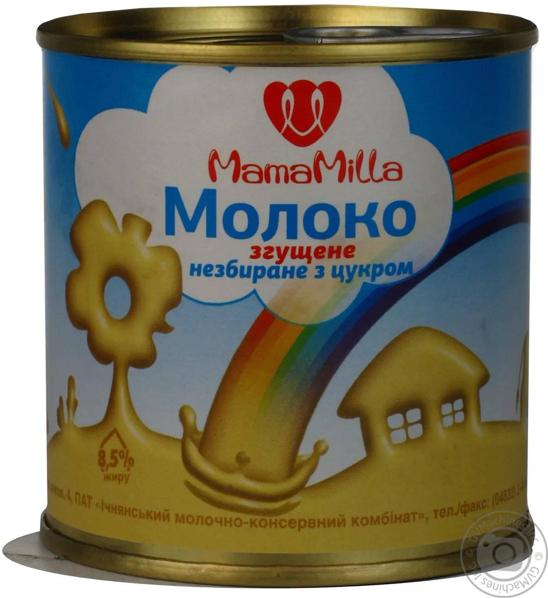 Молоко згущене Мама Мілла незбиране з цукром 8.5% 380г залізна банка