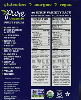 Pure Organic Fruit Strips Variety Pack, 36g — photo 4