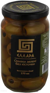 Ellada green pitted olives 370ml glass jar — photo 4