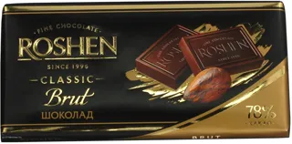 Roshen Classic Dark Chocolate Brut 100g Bar — photo 2