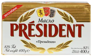 President Unsalted Sour Cream Butter 82% 400g — photo 4