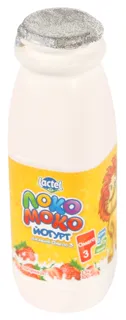 Yogurt 1.5% with Calcium, Omega 3 and Vitamin D3 Strawberry Loko Moko Bottle 100g — photo 2