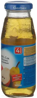 Gerber apple and pear juice pasteurized no sugar with vitamin C from 4 months 175ml glass jar — photo 6