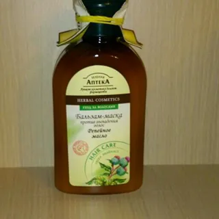 Zelenaia Apteka Burdock and Wheat Proteins Balm Mask for Hair Loss 300ml — photo 4