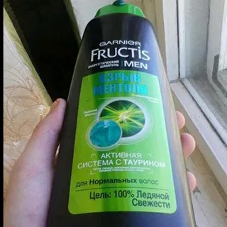 Fructis Garnier Menthol Blast Men's Shampoo 400ml — photo 4