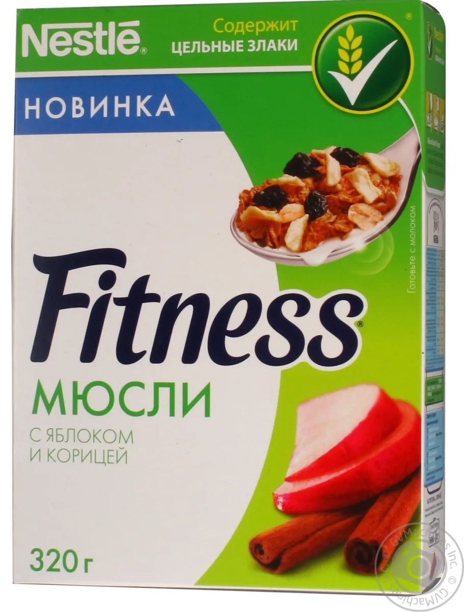 Nestle Фітнес мюслі з яблуком і корицею 320г