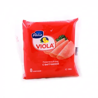 Valio Viola processed cheese with ham slices 45% 150g — photo 3