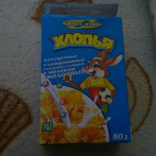 Zolote Zerno glazed milk corn flakes 80g carton — photo 3