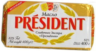 President Unsalted Sour Cream Butter 82% 400g — photo 6