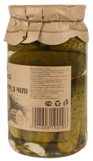 Dworek 1905 Spicy Pickled Cucumbers with Chili 860g — photo 3