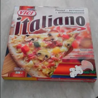 Italiano Vici Pizza with Ham and Mushrooms 350g — photo 4
