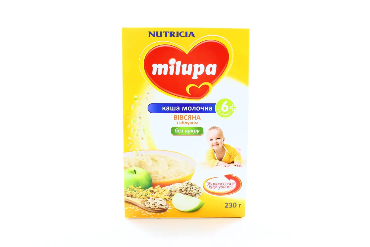 Milupa milk oat porridge with apple for children from 6 months 230g