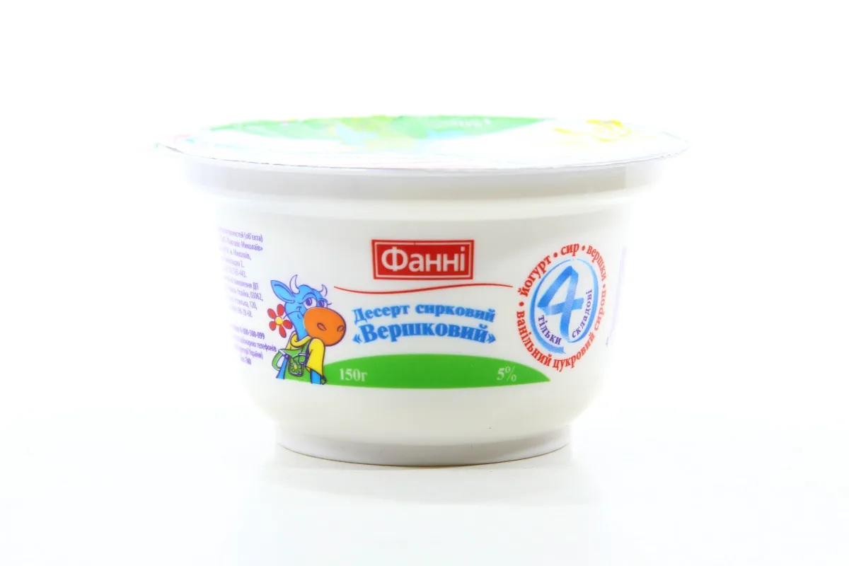 Fanny curd creamy dessert 5% plastic cup 150g