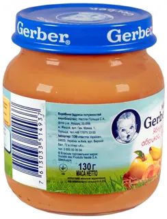 Gerber Apple-Apricot-Banana Fruit Puree without Starch and Sugar for Children from 6 Months Glass Jar 130g — photo 5